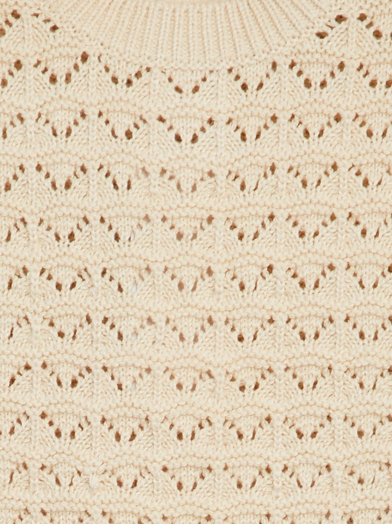 Jersey sin mangas con aberturas laterales BEIGE - Kiabi