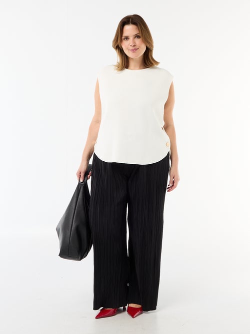 Jersey sin mangas con botones dorados en el lateral - Kiabi