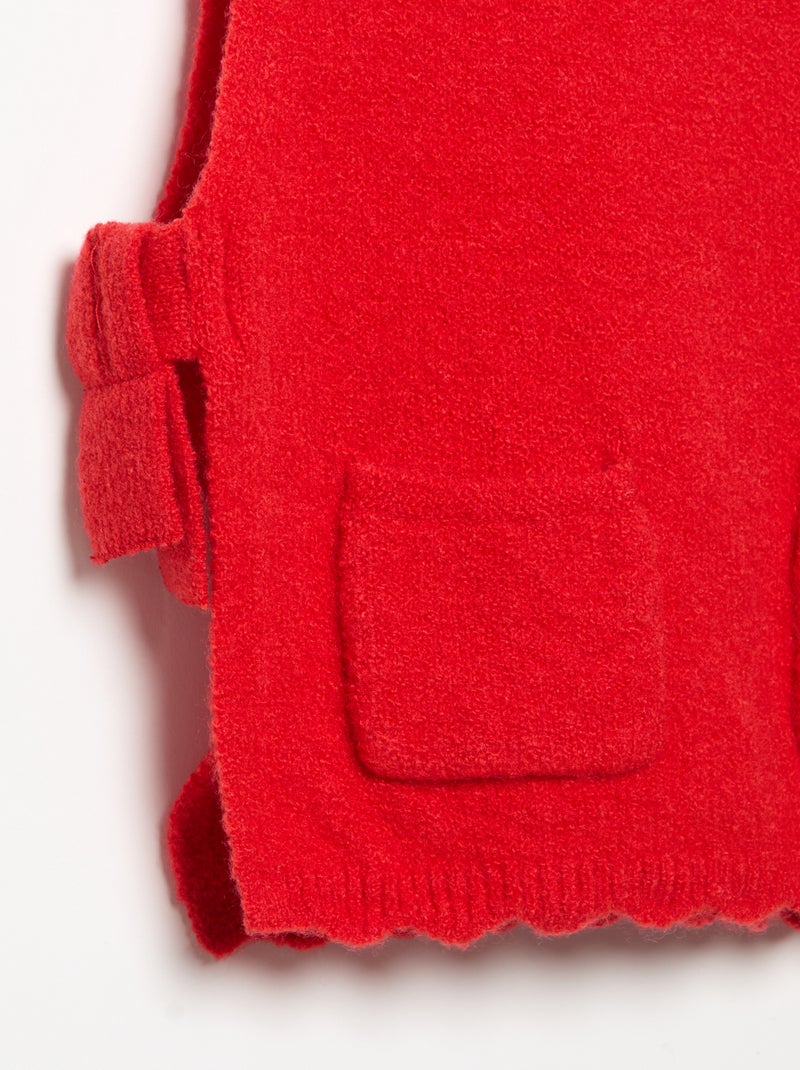Jersey sin mangas con bufanda desmontable Rojo - Kiabi