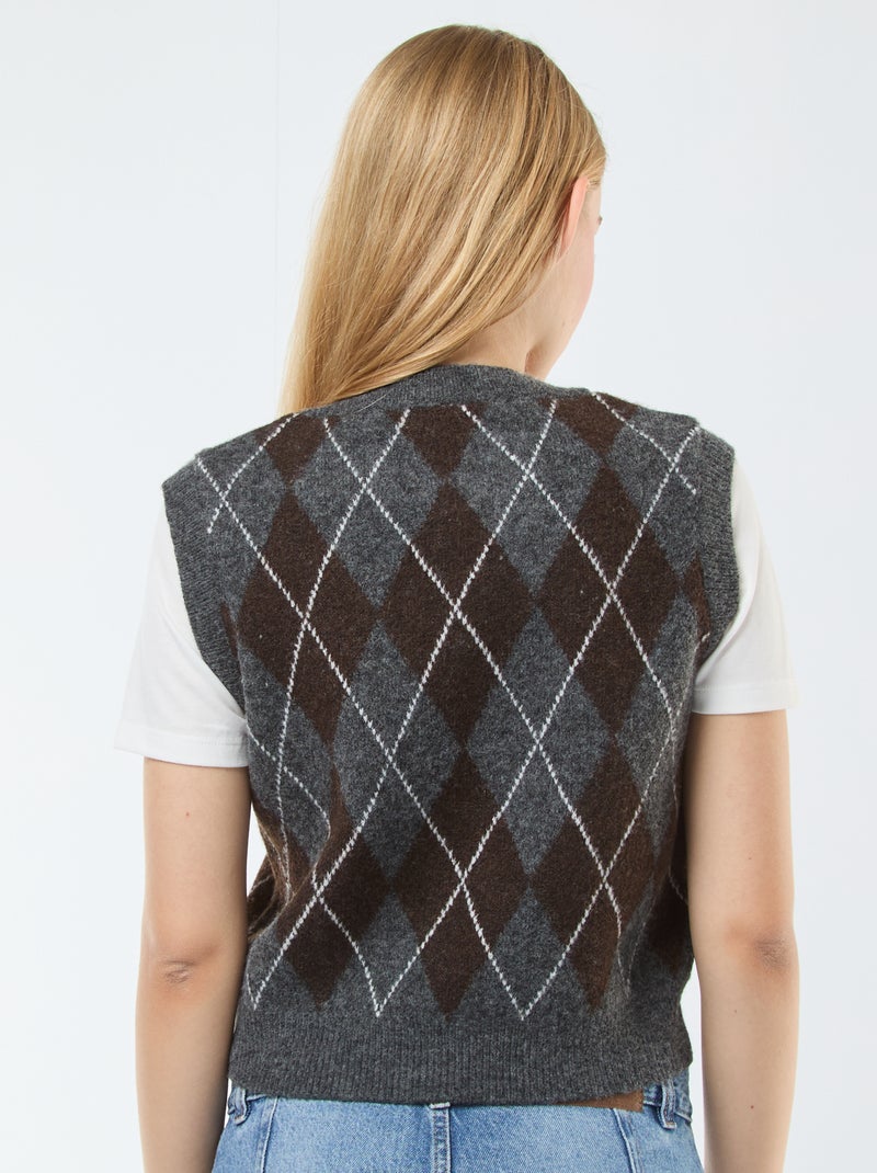 Jersey sin mangas con camiseta 2 en 1 Gris - Kiabi