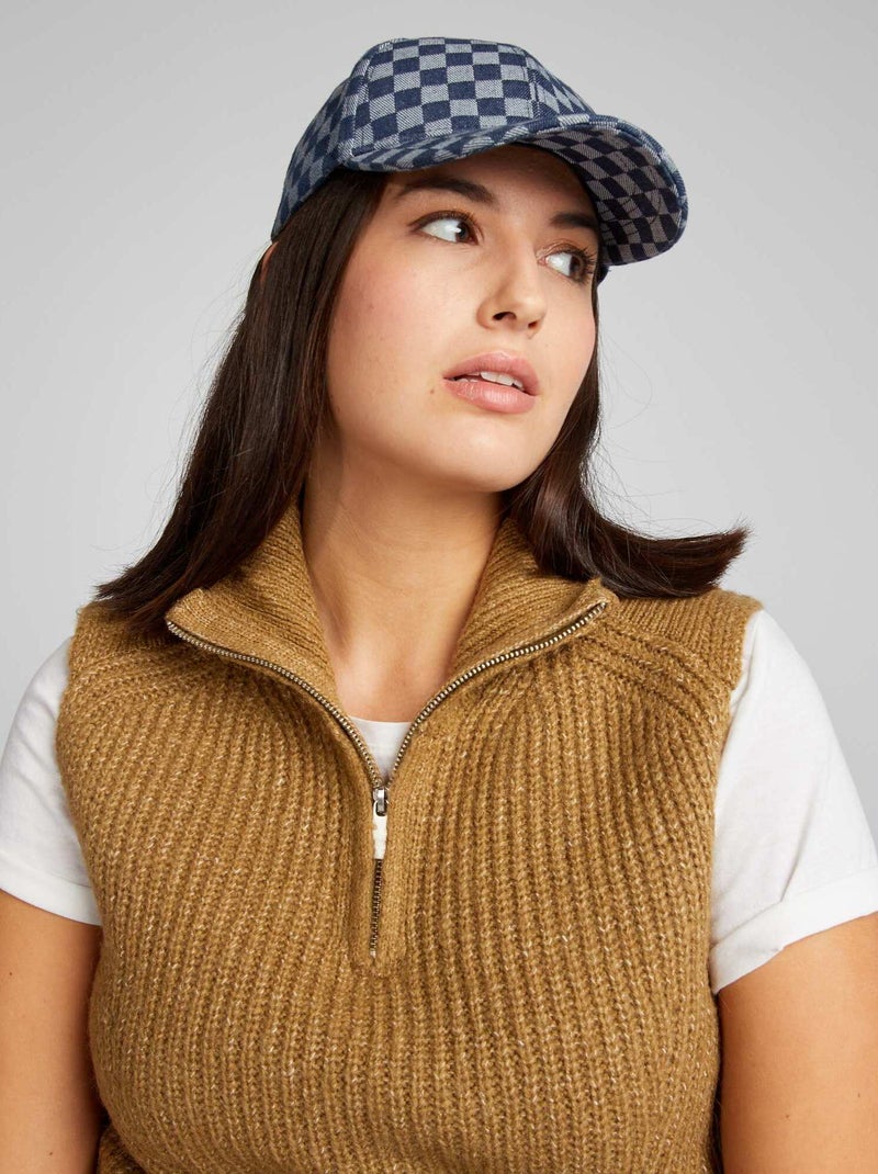 Jersey sin mangas con cremallera en el cuello KAKI - Kiabi