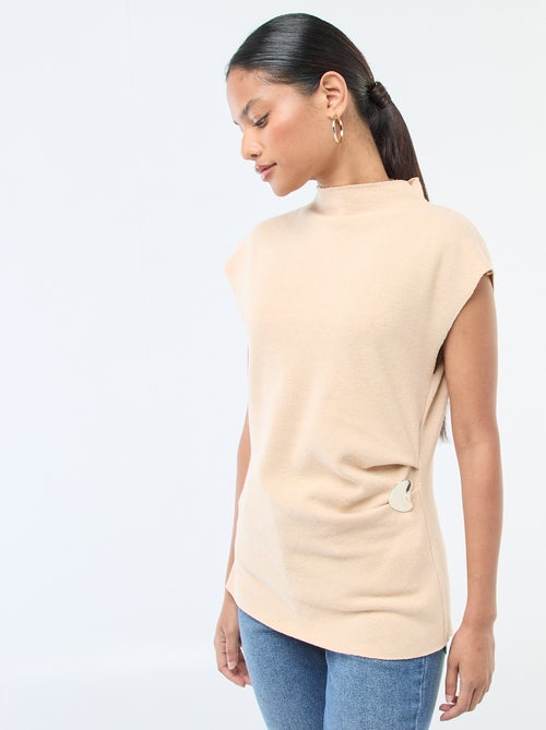 Jersey sin mangas con cuello alto - Kiabi