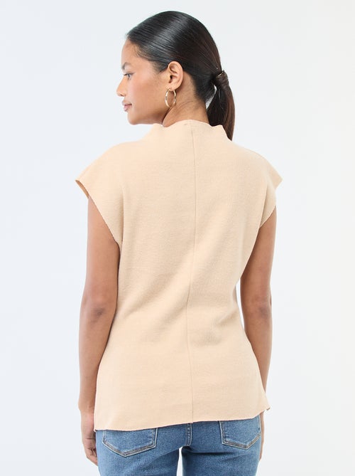 Jersey sin mangas con cuello alto - Kiabi