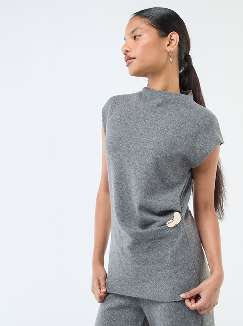 Jersey sin mangas con cuello alto - Kiabi