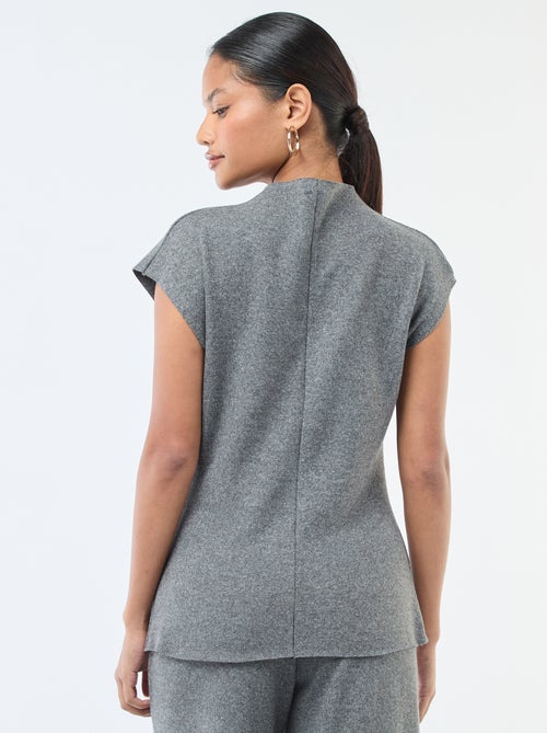 Jersey sin mangas con cuello alto - Kiabi