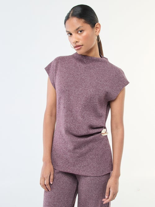 Jersey sin mangas con cuello alto - Kiabi