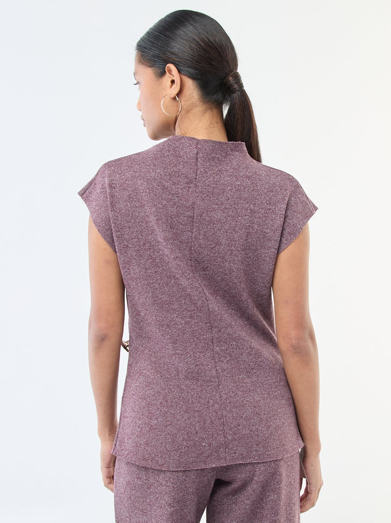 Jersey sin mangas con cuello alto Rojo - Kiabi