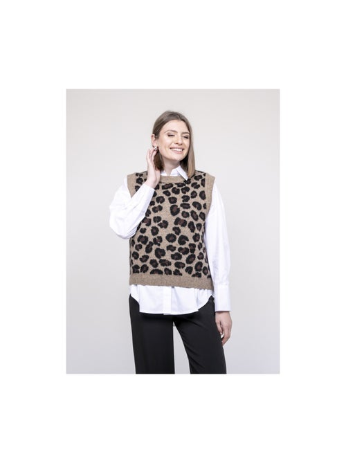 Jersey sin mangas con estampado leopardo KURTINA - Kiabi