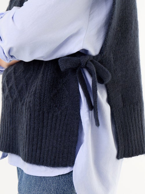 Jersey sin mangas con lazada en los laterales - Kiabi Jersey sin mangas con lazada en los laterales - Kiabi