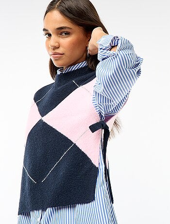 Jersey sin mangas con lazos para anudar en los laterales