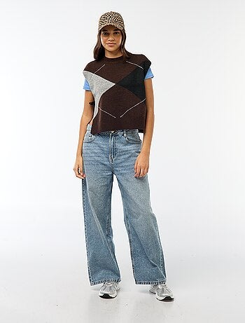 Jersey sin mangas con lazos para anudar en los laterales