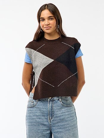 Jersey sin mangas con lazos para anudar en los laterales