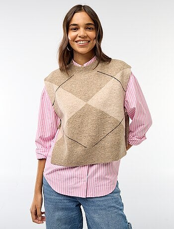 Jersey sin mangas con lazos para anudar en los laterales