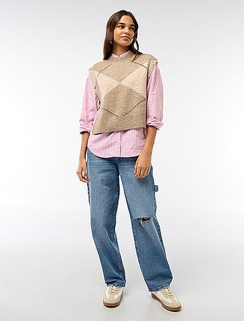 Jersey sin mangas con lazos para anudar en los laterales