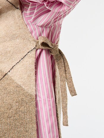 Jersey sin mangas con lazos para anudar en los laterales