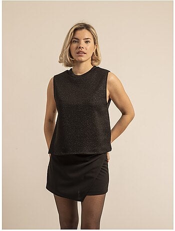 Jersey sin mangas con lentejuelas KLAUDIA