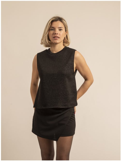 Jersey sin mangas con lentejuelas KLAUDIA - Kiabi Jersey sin mangas con lentejuelas KLAUDIA - Kiabi