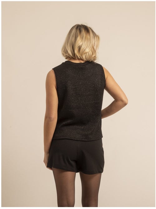 Jersey sin mangas con lentejuelas KLAUDIA - Kiabi Jersey sin mangas con lentejuelas KLAUDIA - Kiabi