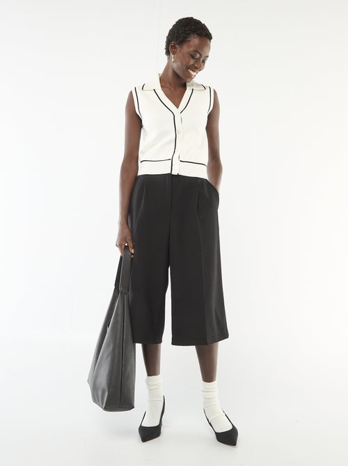 Jersey sin mangas cuello polo - Kiabi