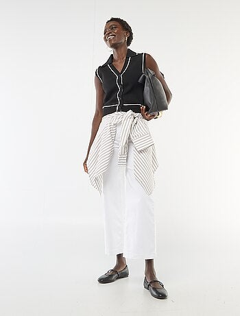 Jersey sin mangas cuello polo