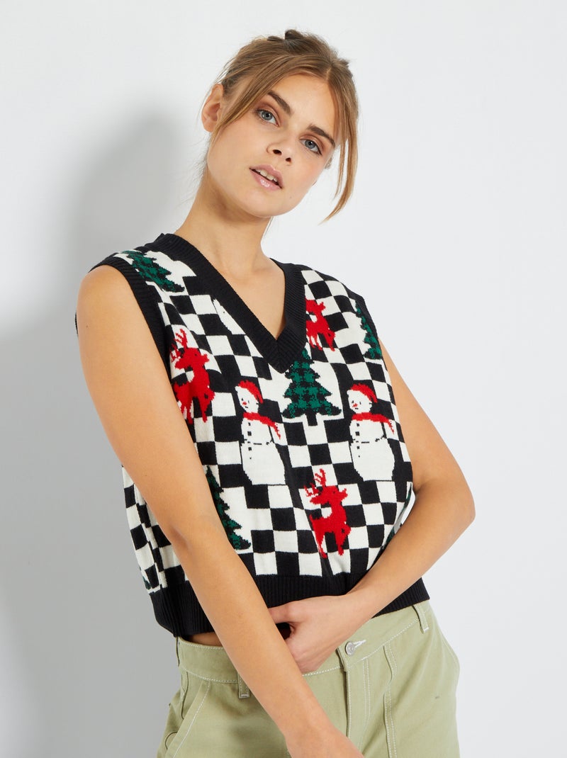 Jersey sin mangas de estilo navideño NEGRO - Kiabi