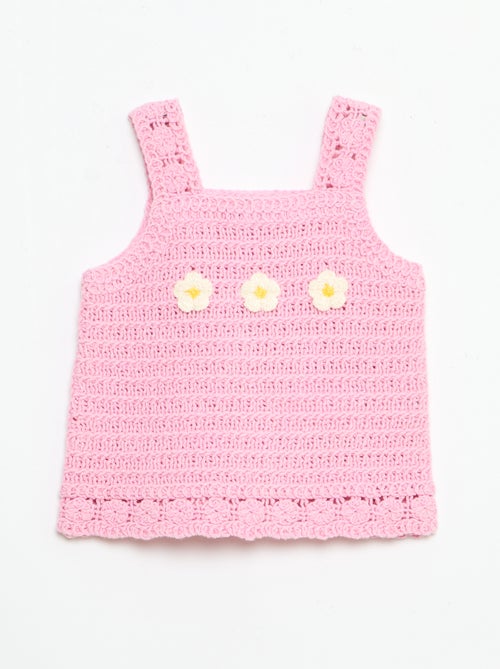 Jersey sin mangas de ganchillo con detalles de \'flores\' - Kiabi