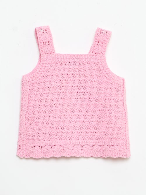 Jersey sin mangas de ganchillo con detalles de \'flores\' - Kiabi