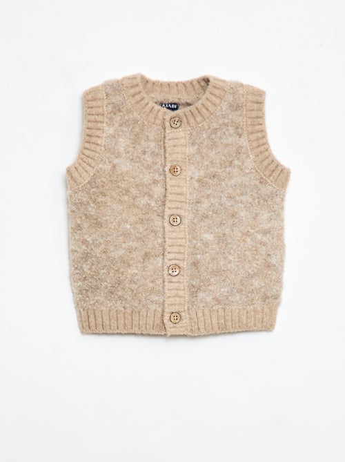 Jersey sin mangas de punto bouclé - Kiabi