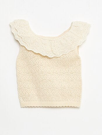 Jersey sin mangas de punto