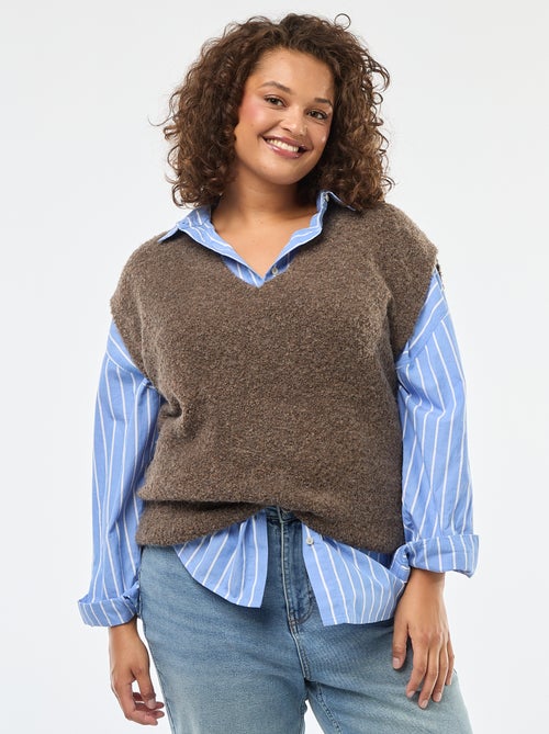 Jersey sin mangas de punto fino - Kiabi