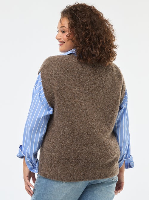 Jersey sin mangas de punto fino - Kiabi