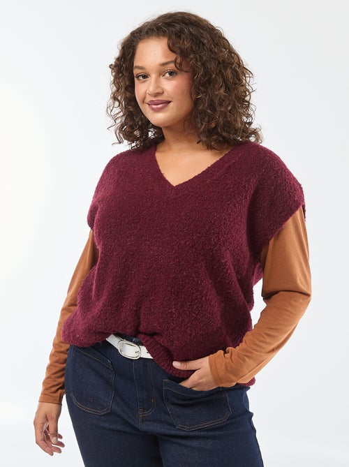 Jersey sin mangas de punto fino - Kiabi