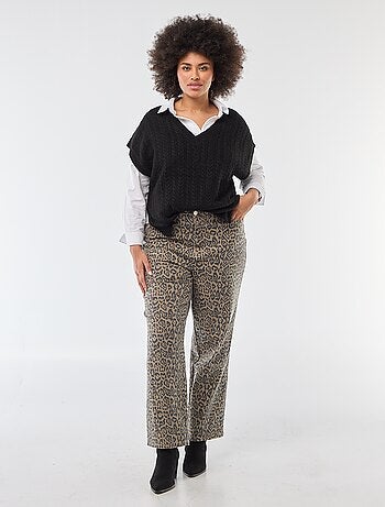 Jersey sin mangas de punto trenzado