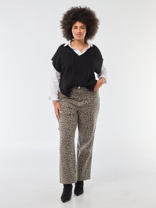 Jersey sin mangas de punto trenzado - Kiabi