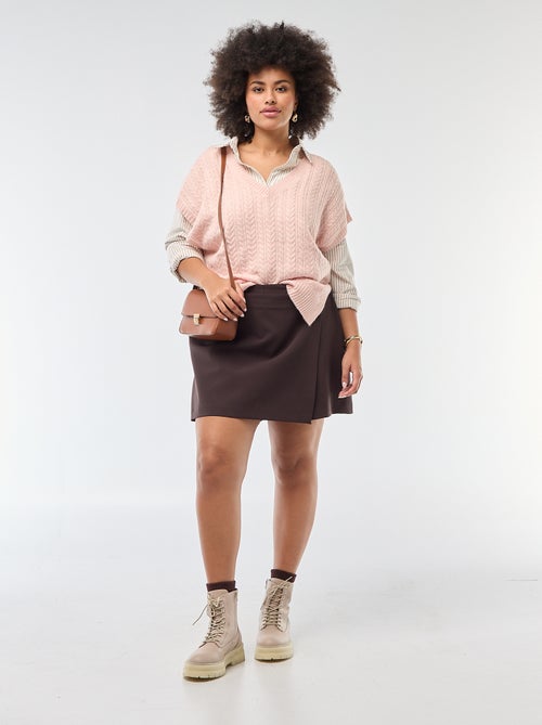 Jersey sin mangas de punto trenzado - Kiabi