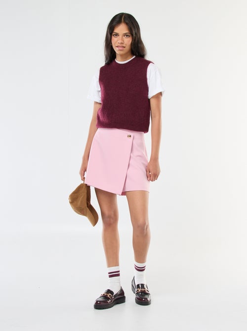 Jersey sin mangas en lana y mohair mezclado - Kiabi