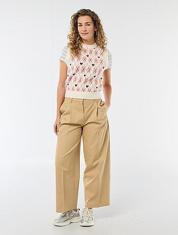 Jersey sin mangas estampado de rombos