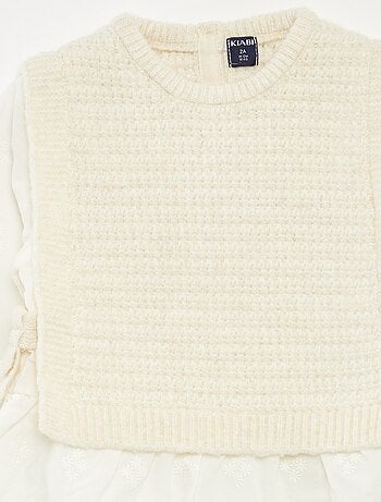 Jersey sin mangas y blusa 2 en 1
