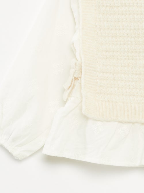 Jersey sin mangas y blusa 2 en 1 - Kiabi