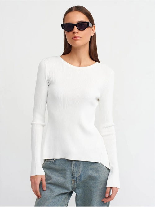 Jersey slim fit de canalé con cuello barco dilvin - Kiabi Jersey slim fit de canalé con cuello barco dilvin - Kiabi