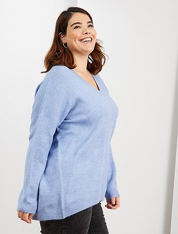 Jersey suave con cuello de pico - Kiabi