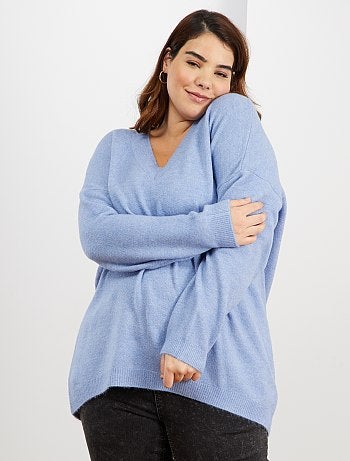 Jersey suave con cuello de pico - Kiabi