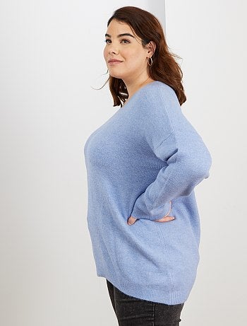 Jersey suave con cuello de pico - Kiabi