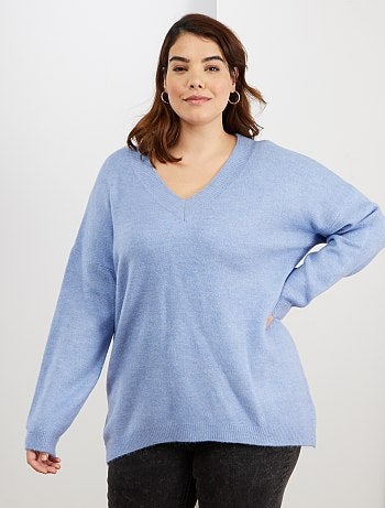 Jersey suave con cuello de pico - Kiabi