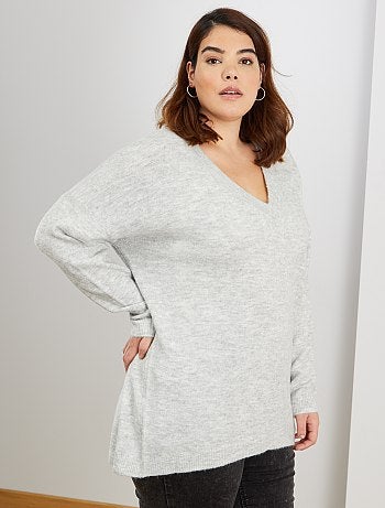 Jersey suave con cuello de pico - Kiabi