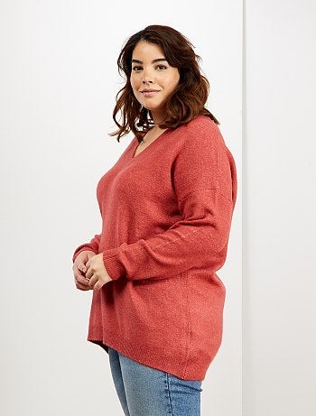 Jersey suave con cuello de pico - Kiabi