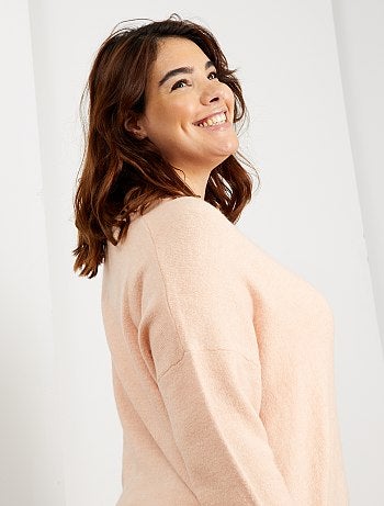 Jersey suave con cuello de pico - Kiabi