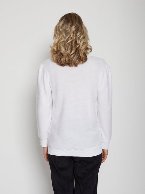 Jersey suave con cuello redondo y brillo - Afibel - Kiabi