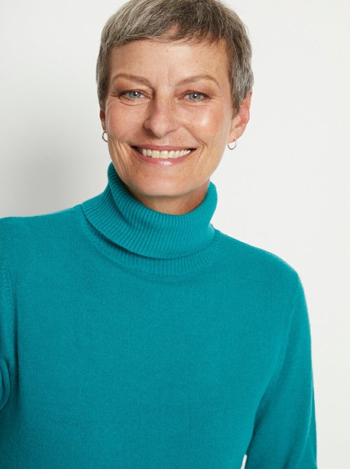 Jersey suave de cuello vuelto y manga larga - Afibel - Kiabi