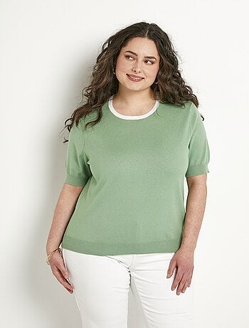 Jersey suave de manga corta y cuello redondo - Afibel